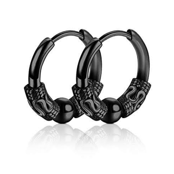 1 Piece Cool Punk Men's Stainless Steel Hip Hop Stud Earrings. - Picture 4 of 7